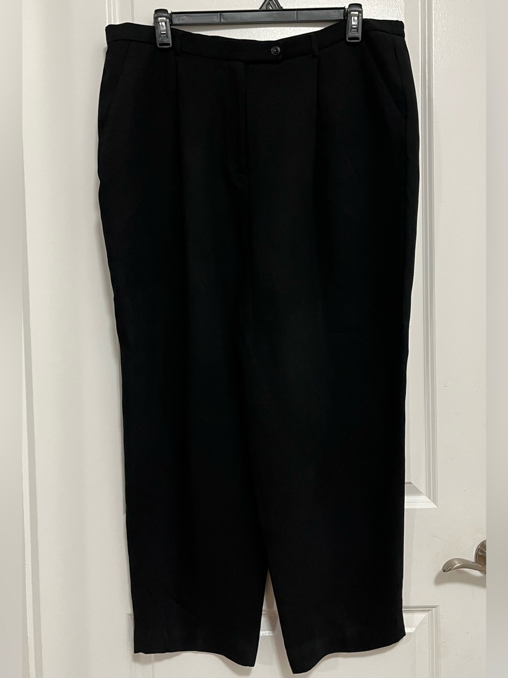Style & Co Black Dress Pants 18W Elastic Waist Straight Leg Work Career - Picture 2 of 11